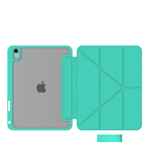 CELLY APPLE iPAD 10.9 11TH Gen CUSTODIA A LIBRO CON RETRO COVER TRASPARENTE ULTRA SOTTILE MATERIALE RESISTENTE AGLI URTI ON/OFF DISPLAY ALL'APERTURA TURCHESE